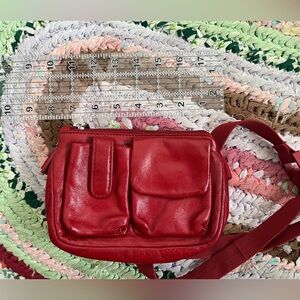 Vintage, Y2K, Wilson’s Leather, red mini waist purse/fanny pack